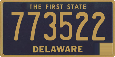 DE license plate 773522