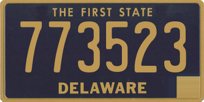 DE license plate 773523