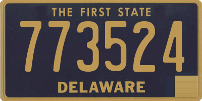 DE license plate 773524