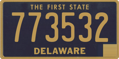DE license plate 773532