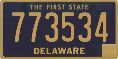 DE license plate 773534