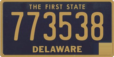 DE license plate 773538