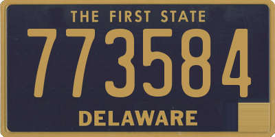DE license plate 773584