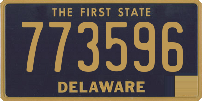 DE license plate 773596