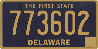DE license plate 773602