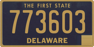 DE license plate 773603