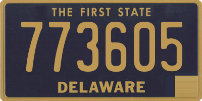 DE license plate 773605