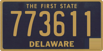 DE license plate 773611