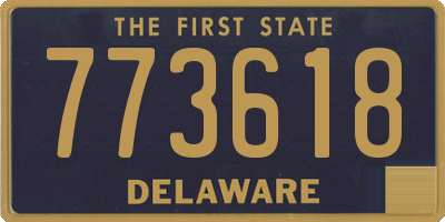 DE license plate 773618