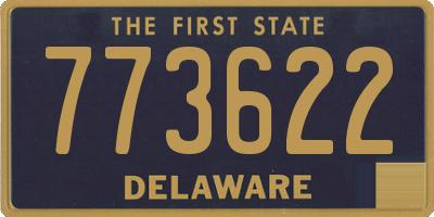 DE license plate 773622