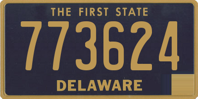 DE license plate 773624