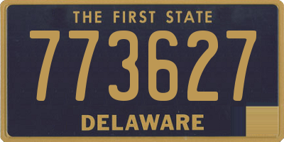 DE license plate 773627