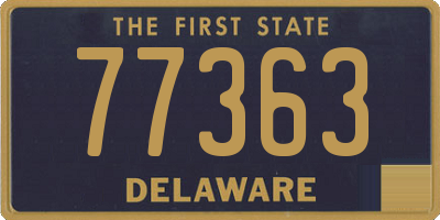 DE license plate 77363