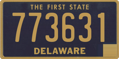 DE license plate 773631