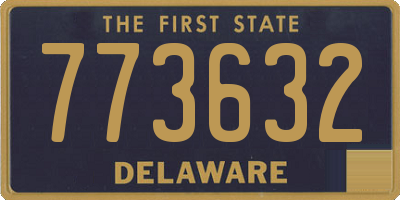 DE license plate 773632