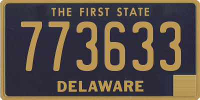 DE license plate 773633