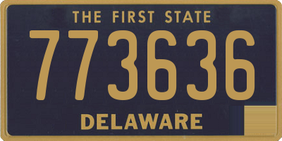 DE license plate 773636