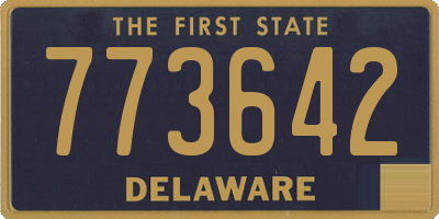 DE license plate 773642