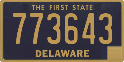 DE license plate 773643