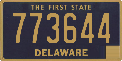 DE license plate 773644