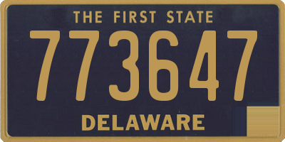 DE license plate 773647
