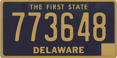 DE license plate 773648