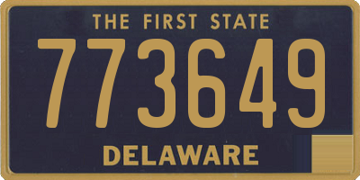 DE license plate 773649