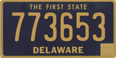 DE license plate 773653