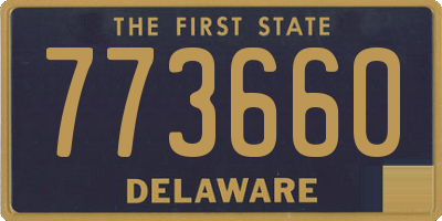 DE license plate 773660