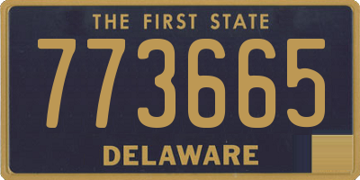 DE license plate 773665