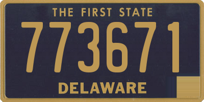 DE license plate 773671