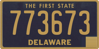 DE license plate 773673