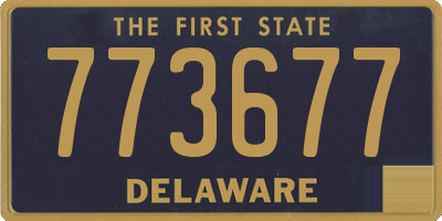 DE license plate 773677