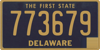DE license plate 773679