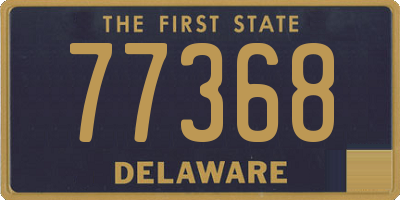 DE license plate 77368