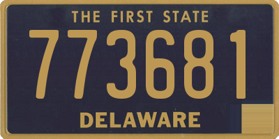 DE license plate 773681