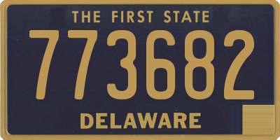 DE license plate 773682