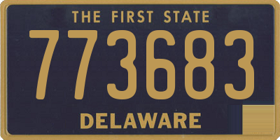 DE license plate 773683