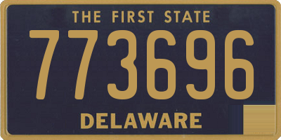 DE license plate 773696