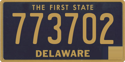 DE license plate 773702