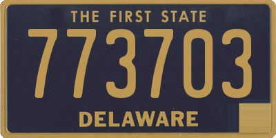 DE license plate 773703