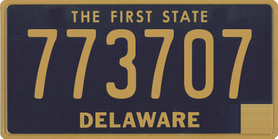 DE license plate 773707