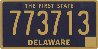 DE license plate 773713