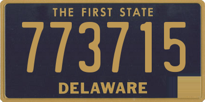DE license plate 773715