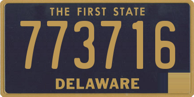 DE license plate 773716