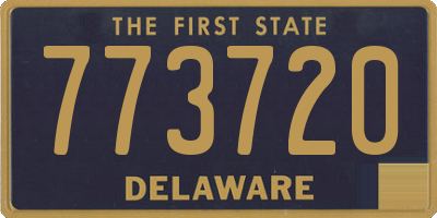 DE license plate 773720