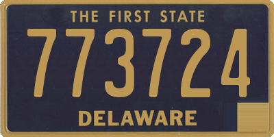 DE license plate 773724