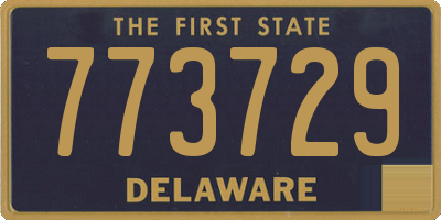 DE license plate 773729