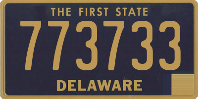 DE license plate 773733
