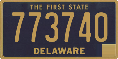 DE license plate 773740